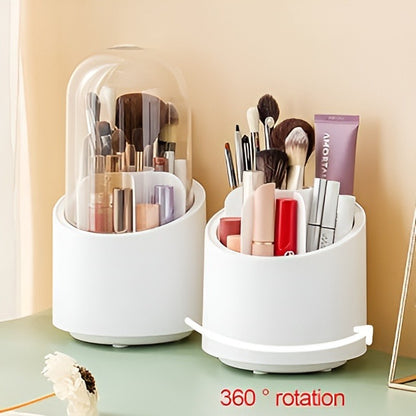 Plastic Brush Container Makeup and Holder Dust-proof Rotating